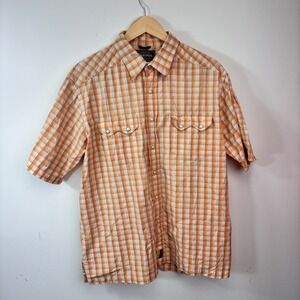 Rough Stock Panhandle Slim Plaid Pearl Snap Western Cowboy Shirt L